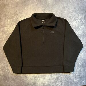 The North Face City Standard Micro Fleece Womens Black 1/4 Zip‎ Pullover XL